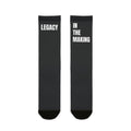 Legacy In The Making Crew Socks — Motivational Black Sublimation Socks