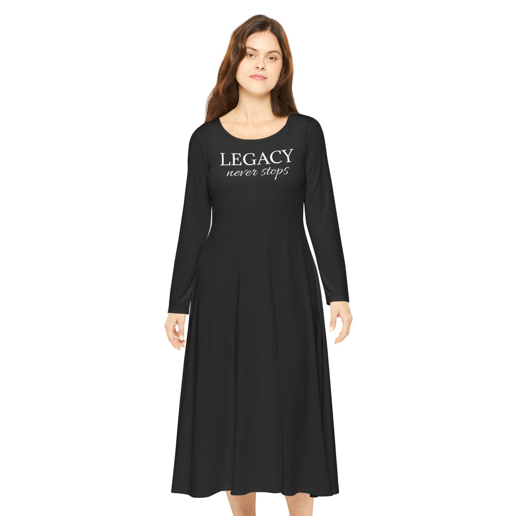 Legacy Never Stops Dance Dress — Long Sleeve Performance Maxi