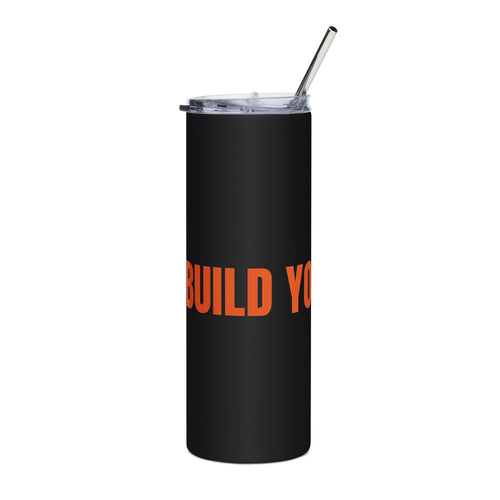 20oz Stainless Steel Tumbler — ‘Build Your Legacy’ Matte Black Travel Cup