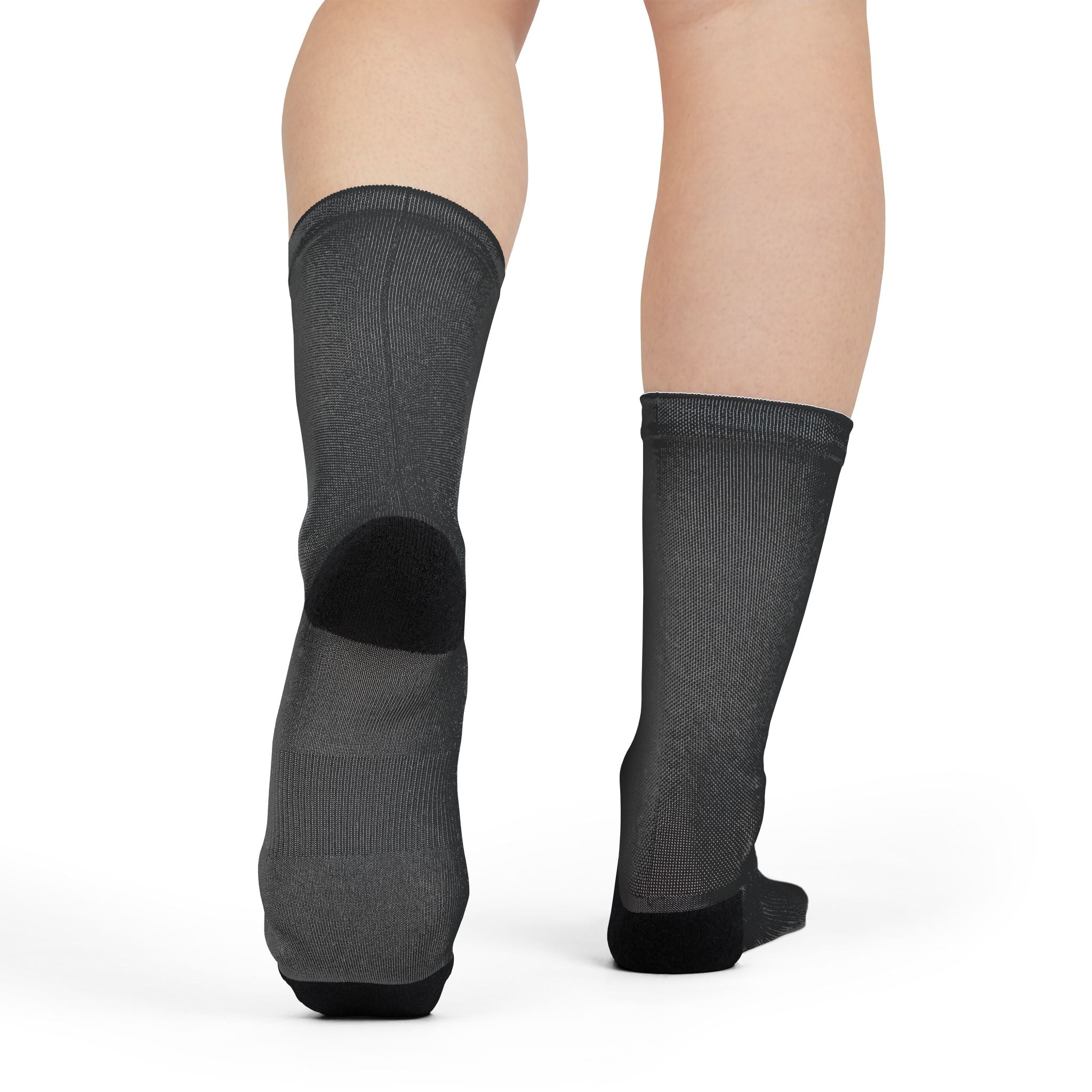 Legacy In The Making Crew Socks — Motivational Black Sublimation Socks