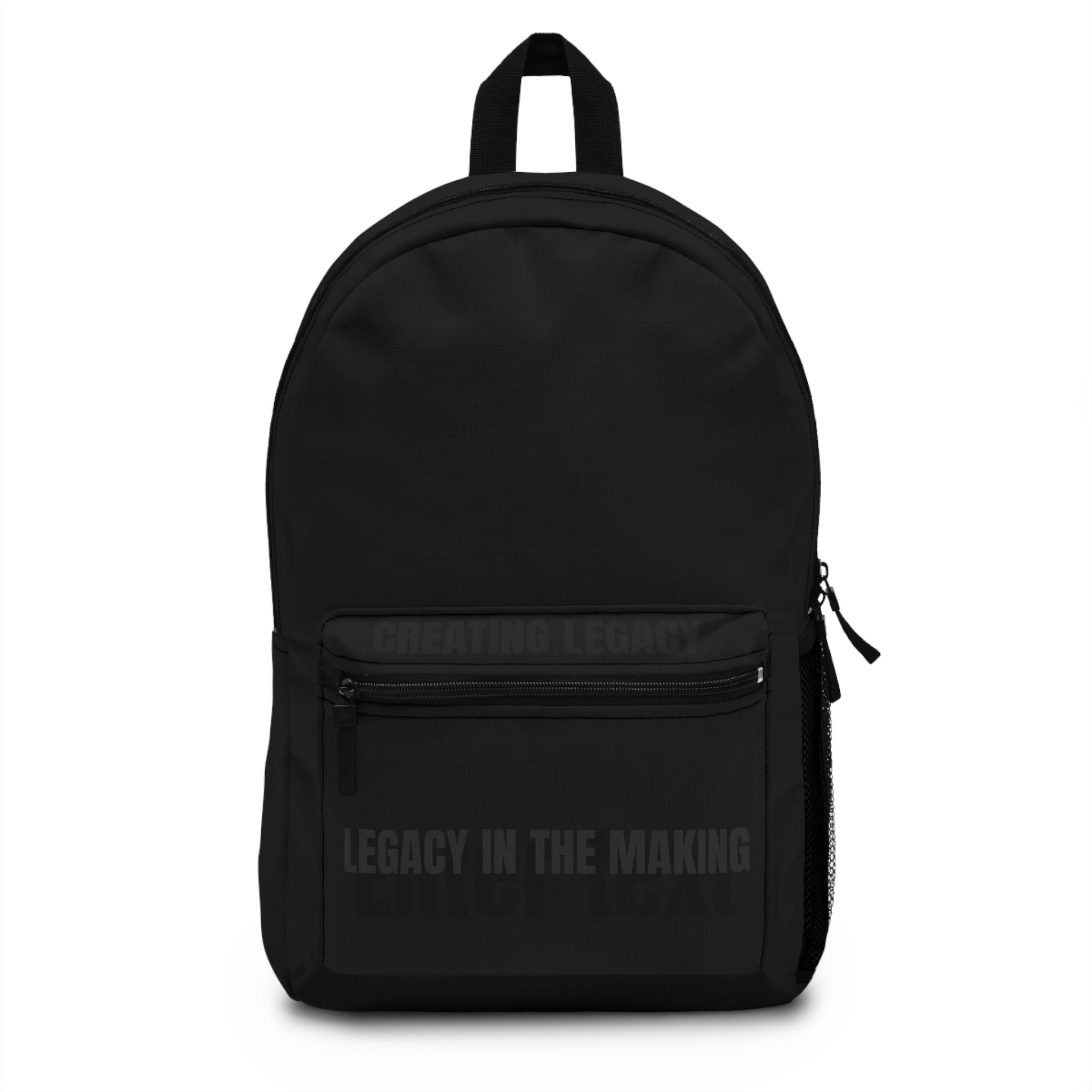 Legacy In The Making Backpack — Minimalist Black Daypack for Students & Commuters