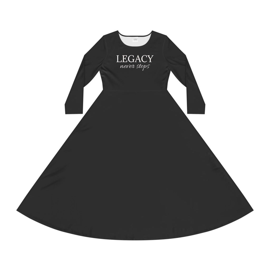 Legacy Never Stops Dance Dress — Long Sleeve Performance Maxi