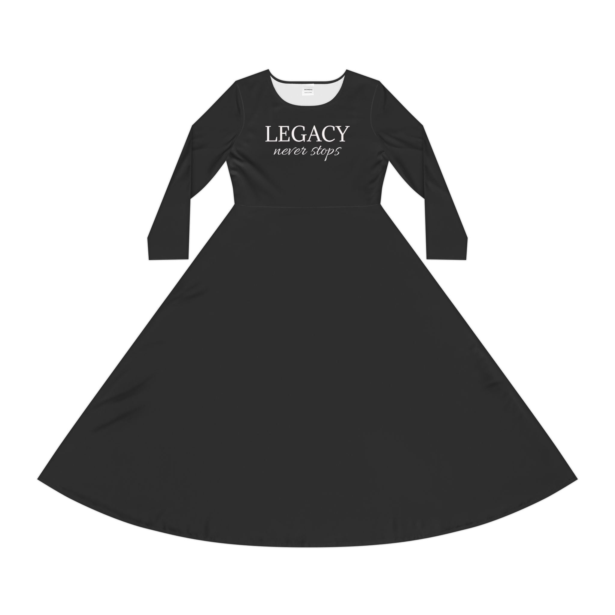 Legacy Never Stops Dance Dress — Long Sleeve Performance Maxi